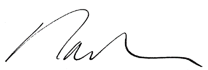 David Howden's signature
