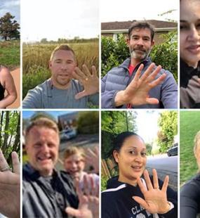 A colletcion of selfies from different people